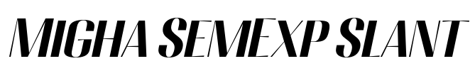 Migha SemExp Slant 字体图片