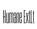 Humane ExtLt 字体图片