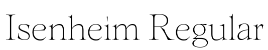 Isenheim Regular 字体图片