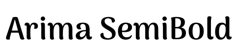 Arima SemiBold 字体图片
