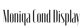 Moniqa Cond Display 字体图片