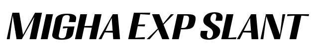 Migha Exp Slant 字体图片