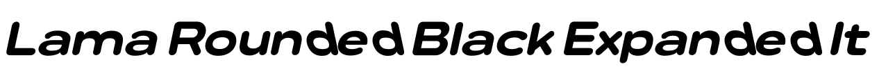 Lama Rounded Black Expanded It 字体图片