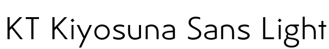 KT Kiyosuna Sans Light 字体图片