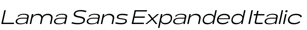 Lama Sans Expanded Italic 字体图片