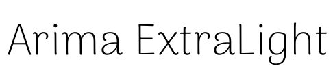 Arima ExtraLight 字体图片