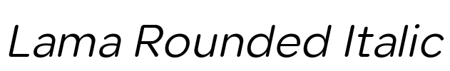 Lama Rounded Italic 字体图片