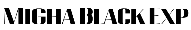Migha Black Exp 字体图片