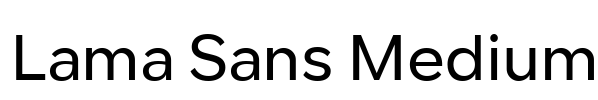 Lama Sans Medium 字体图片