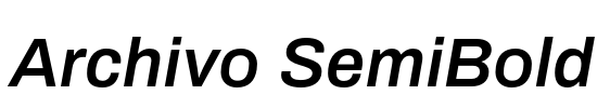 Archivo SemiBold 字体图片