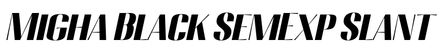 Migha Black SemExp Slant 字体图片