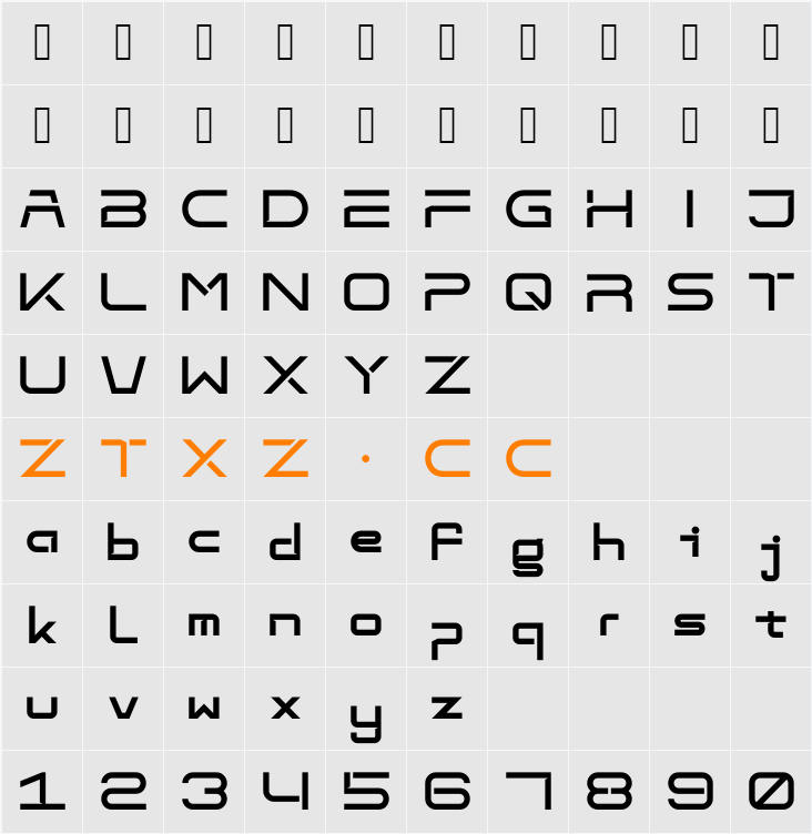 FuNEn 字体映射图