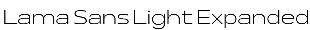 Lama Sans Light Expanded 字体图片