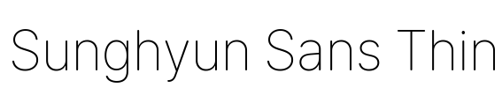 Sunghyun Sans Thin