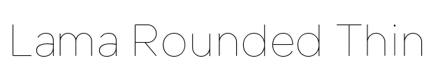 Lama Rounded Thin 字体图片