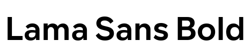 Lama Sans Bold 字体图片
