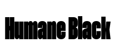 Humane Black 字体图片