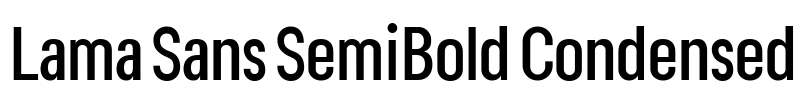 Lama Sans SemiBold Condensed 字体图片