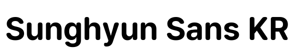 Sunghyun Sans KR