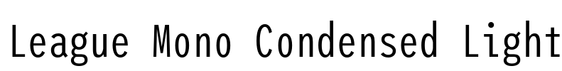League Mono Condensed Light