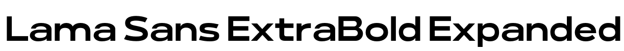 Lama Sans ExtraBold Expanded 字体图片
