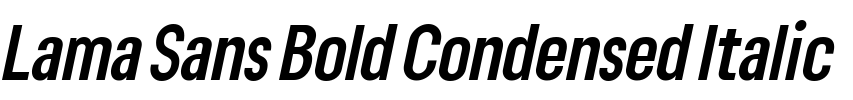 Lama Sans Bold Condensed Italic 字体图片