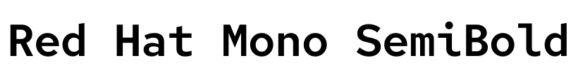Red Hat Mono SemiBold