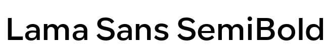 Lama Sans SemiBold 字体图片