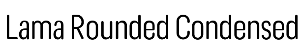 Lama Rounded Condensed 字体图片
