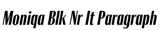 Moniqa Blk Nr It Paragraph 字体图片
