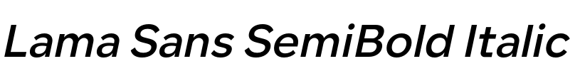 Lama Sans SemiBold Italic 字体图片