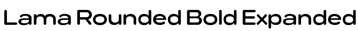 Lama Rounded Bold Expanded 字体图片