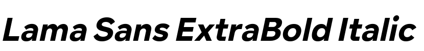Lama Sans ExtraBold Italic 字体图片