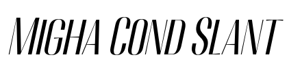 Migha Cond Slant 字体图片