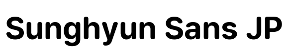 Sunghyun Sans JP