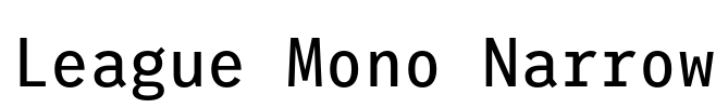 League Mono Narrow