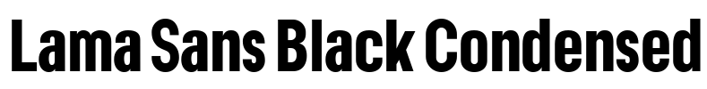 Lama Sans Black Condensed 字体图片