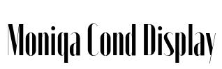 Moniqa Cond Display 字体图片