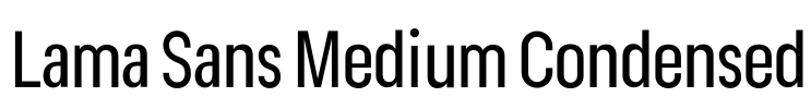 Lama Sans Medium Condensed 字体图片