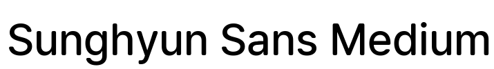 Sunghyun Sans Medium