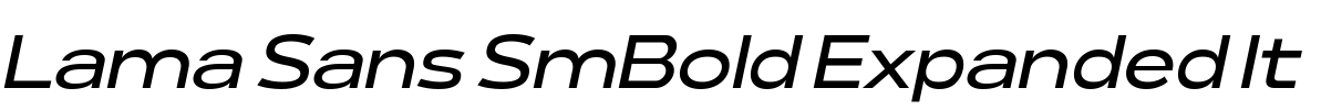 Lama Sans SmBold Expanded It 字体图片