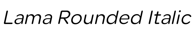 Lama Rounded Italic 字体图片