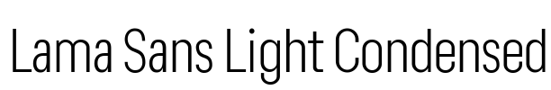 Lama Sans Light Condensed 字体图片