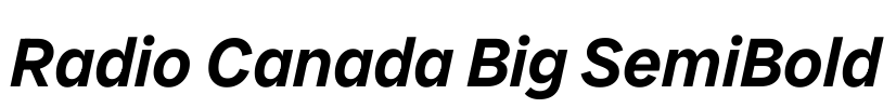 Radio Canada Big SemiBold