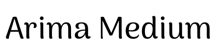 Arima Medium 字体图片