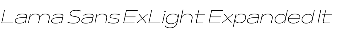 Lama Sans ExLight Expanded It
