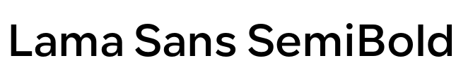 Lama Sans SemiBold 字体图片