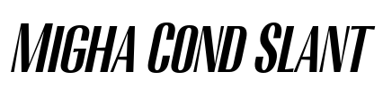 Migha Cond Slant 字体图片