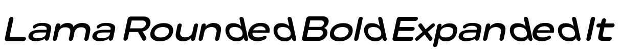 Lama Rounded Bold Expanded It 字体图片