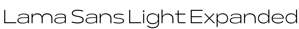 Lama Sans Light Expanded 字体图片